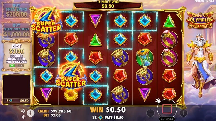 Gates of Olympus Super Scatter play